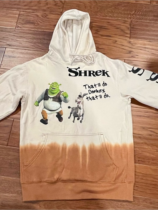 Dreamworks Other - Shrek “That'll Do Donkey" Dip Dye Hoodie Beige Brown Graphic
Sweatshirt- Small